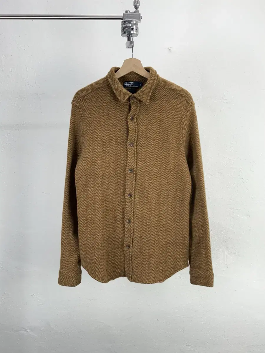 Polo Ralph Lauren Brown Herringbone Wool Shirt