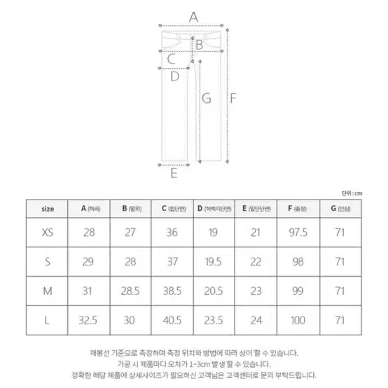 모디핏 오일리 슬릿 롱부트컷 데님 진청 M