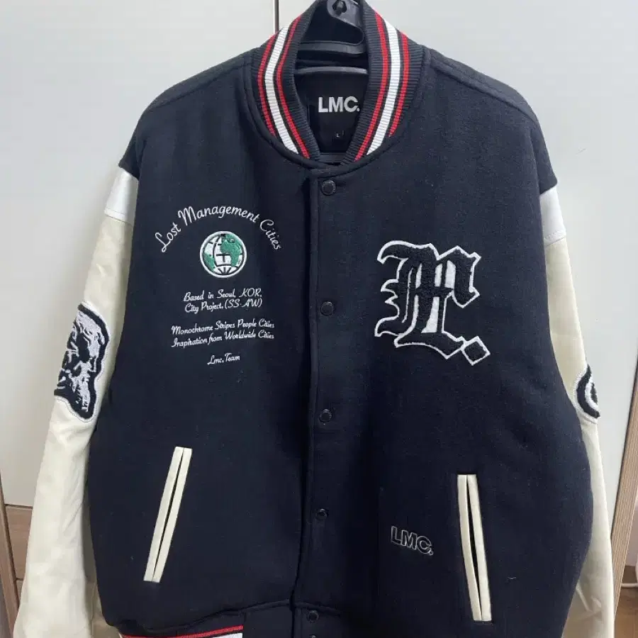 [L]LMC 엘엠씨 TEAM WOOL VARSITY 바시티 블랙