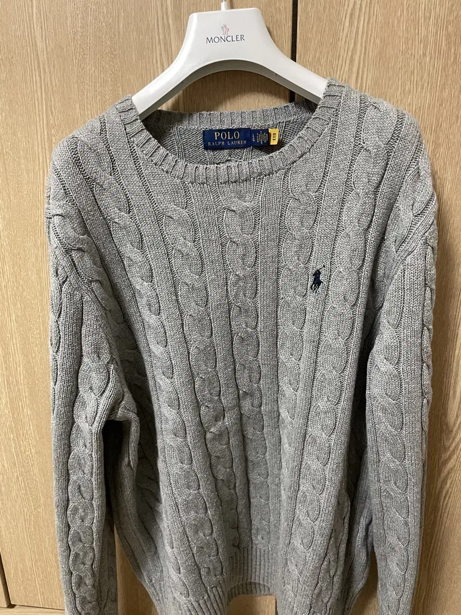 Polo Knit Men's Gray LG