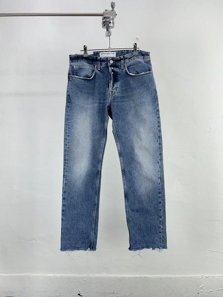 Department Five Light Blue Tone Hem Washed Denim Pants