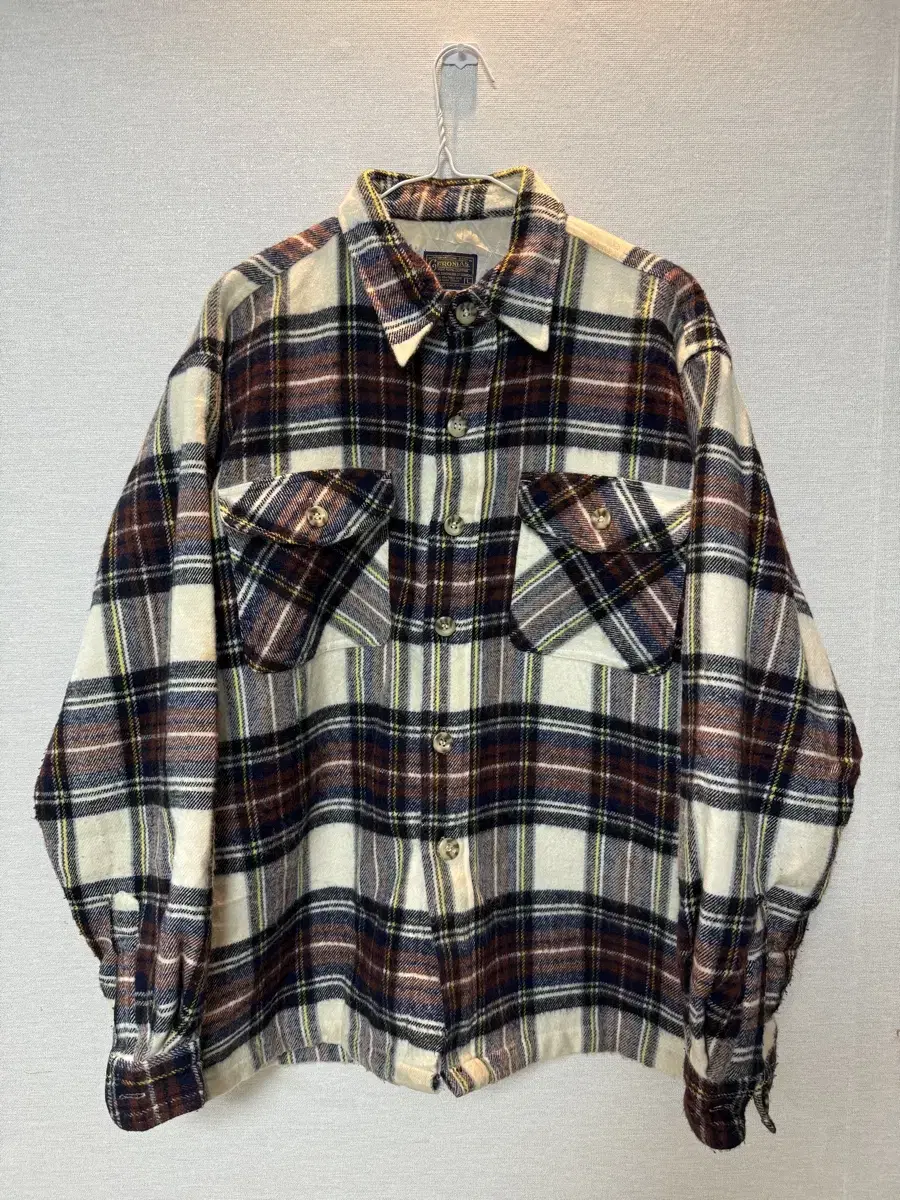 vintage geronias flannel check quilted shirt