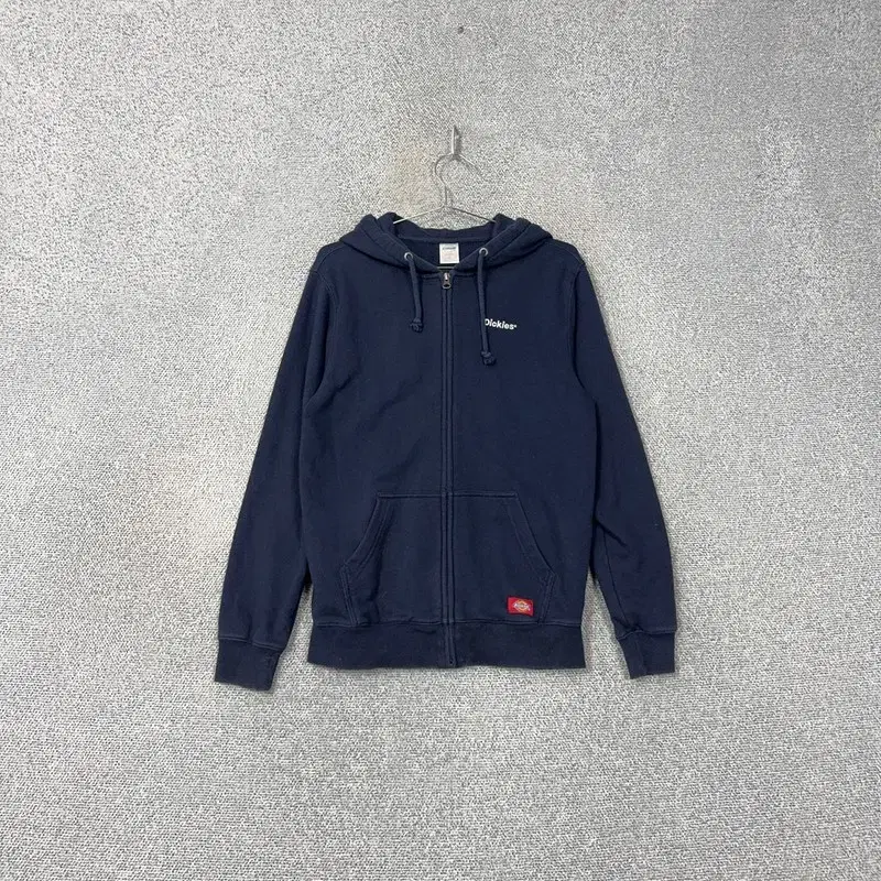 Dickies Logo Vintage Navy Overfit Hooded Zip-Up S