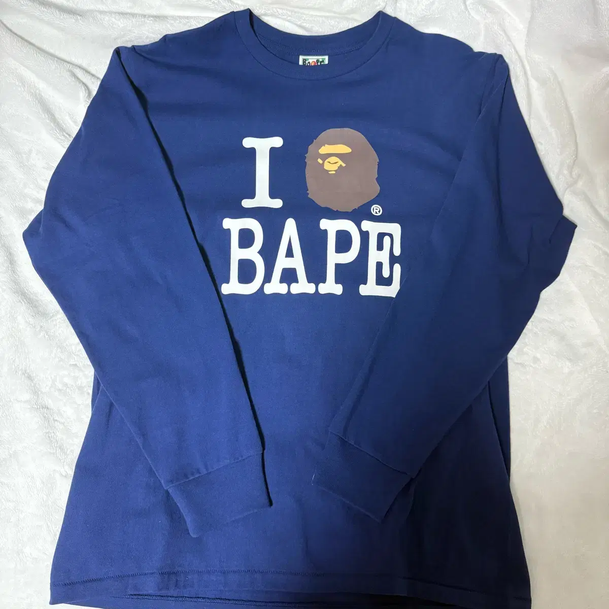 베이프 아이러브베이프 ilovebape 롱슬리브 네이비 xl