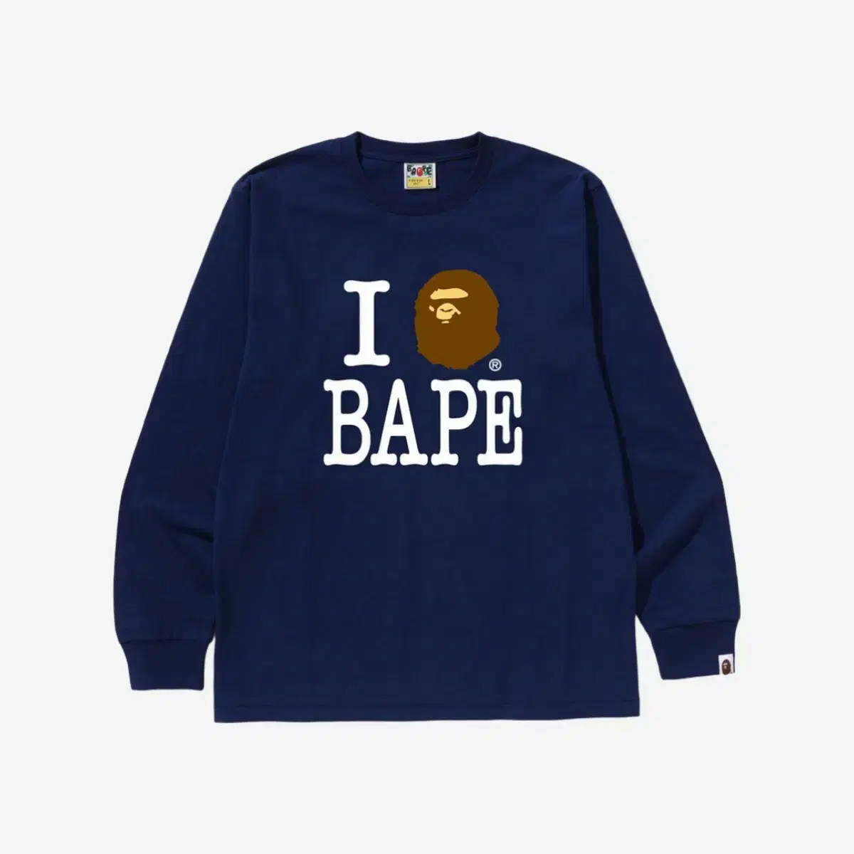 급처가)베이프 아이러브베이프 ilovebape 롱슬리브 네이비 xl