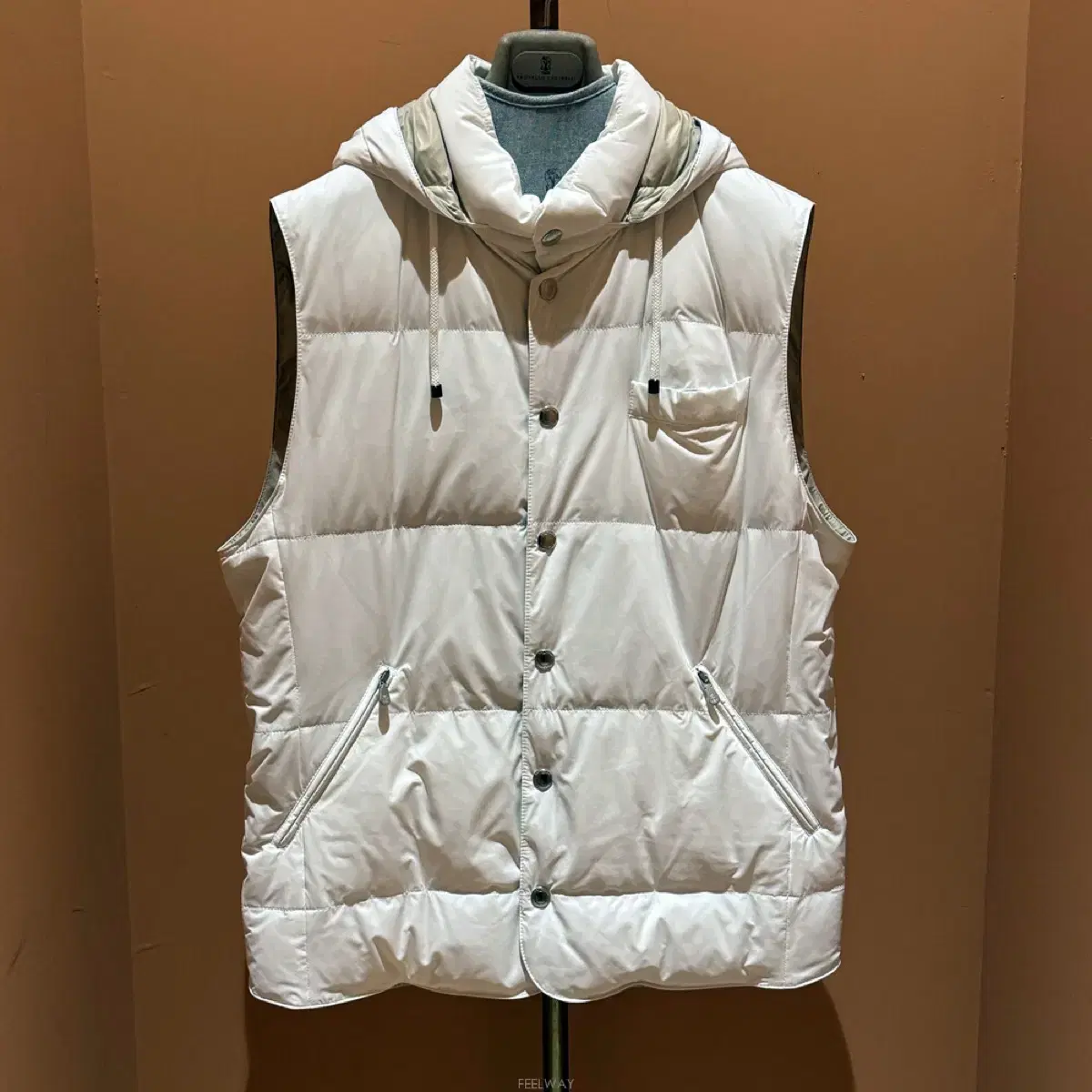 Brunello Cucinelli 23FW Padded vest Hooded string padded vestM