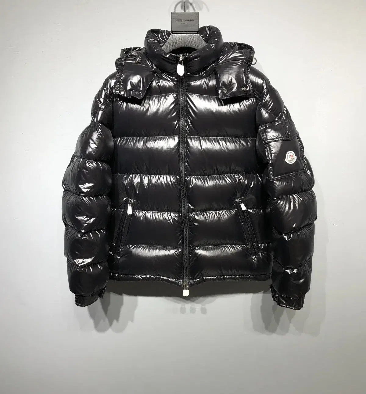 Moncler Men's Winter Black Hooded Jacket Coat Padded