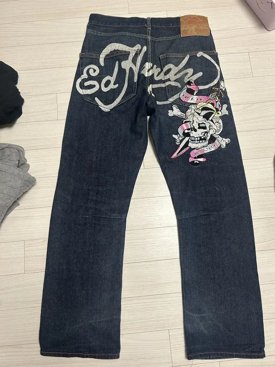 Ed Hardy Skull Embroidered Pants Punk Rock Chic