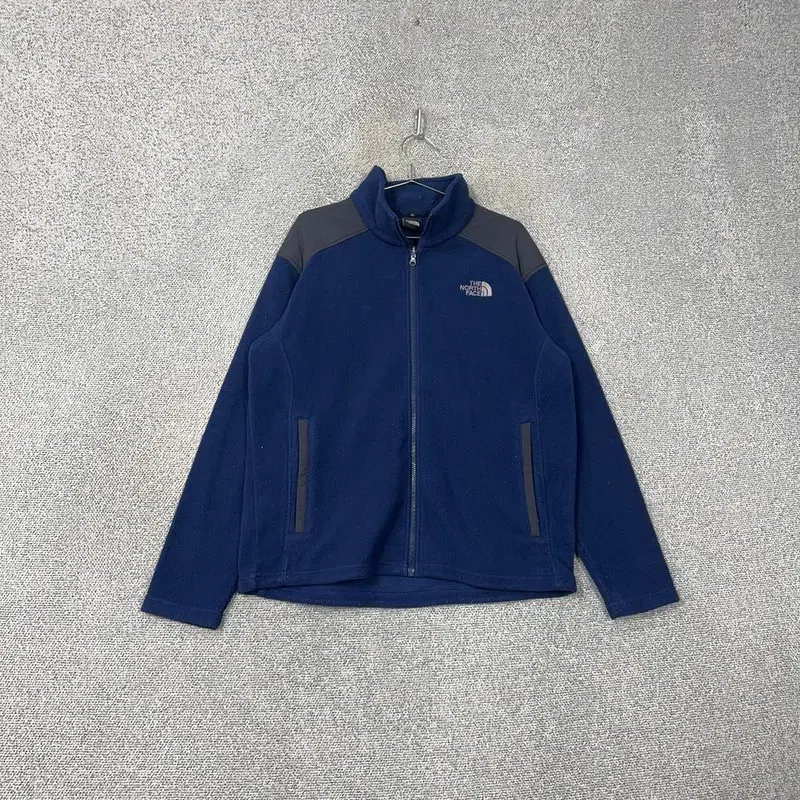 The North Face Navy Logo Brushed Furry Zip-up XL