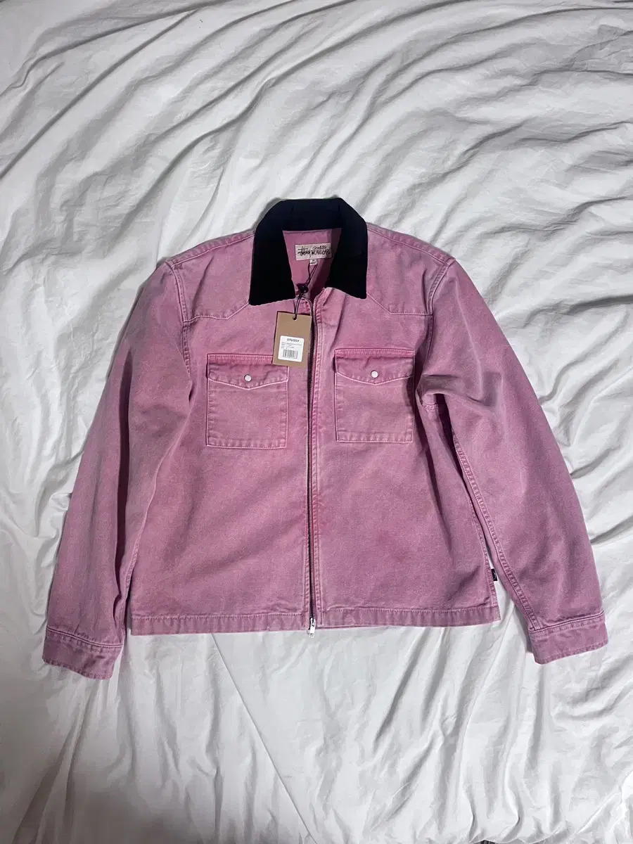 [NEW] Stussy Washed Canvas Work Shirt Dusty Rose M Jacket Jumper