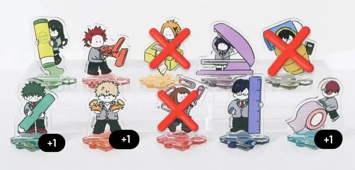 Hiroaka Minnie acrylic stand Midoriya Bakugo Todoroki Iida Kirishima