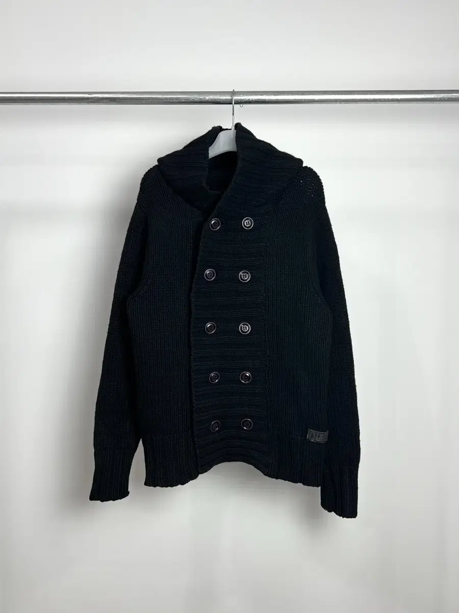 DIESEL Hooded Wool Knit Cardigan