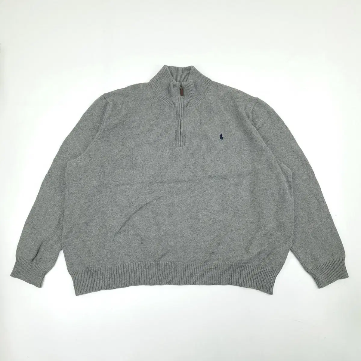 (CS154) 4XL Polo Gray Half Zip Long Sleeve Knit