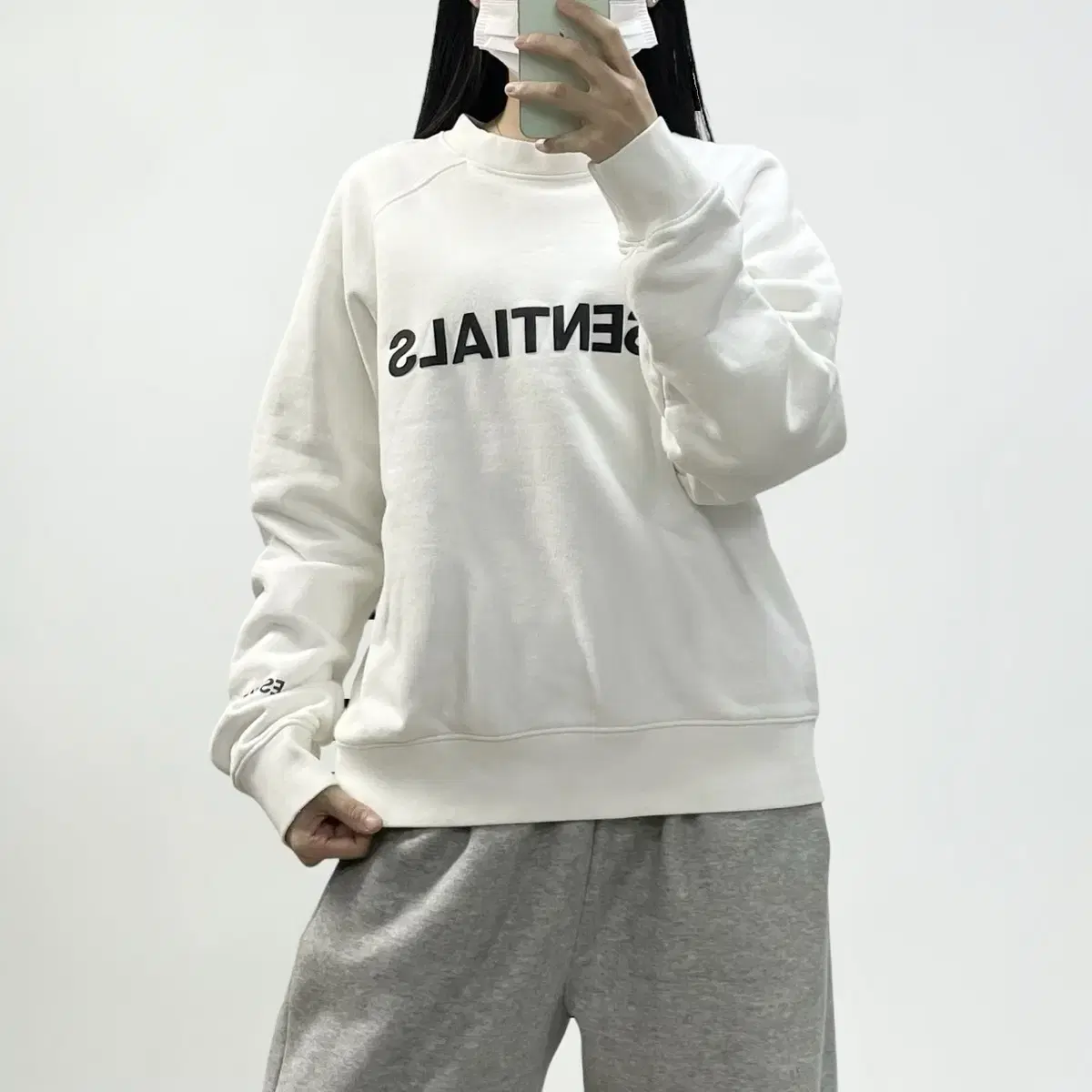 Essential Pear of God Crewneck Sweater in White