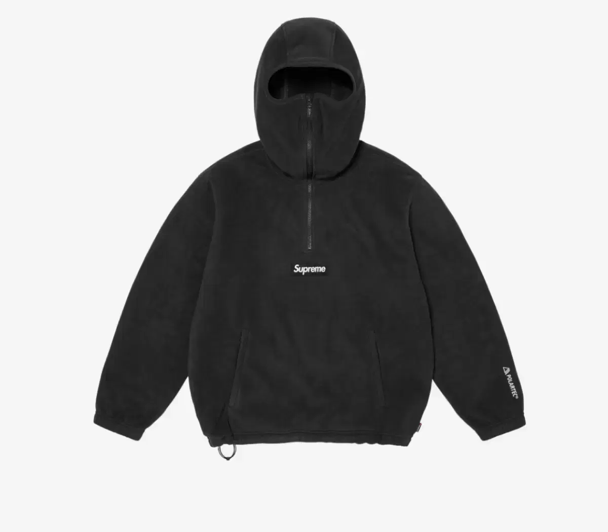 24FW Supreme Polartec Half Zip Hooded Sweatshirt L