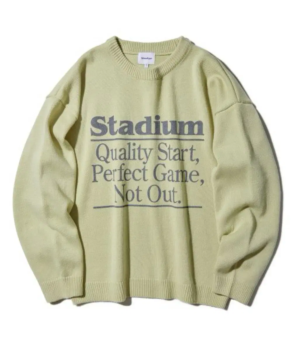 Urban Type Stadium Graphic Round Knit Lime