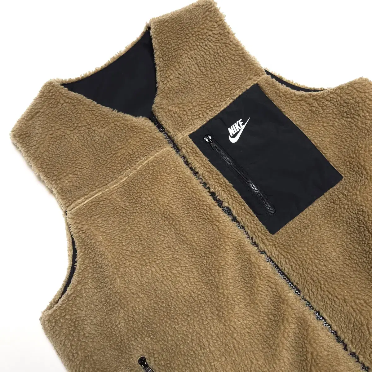 Nike Winterized Reversible Fleece Vest BrownBlack