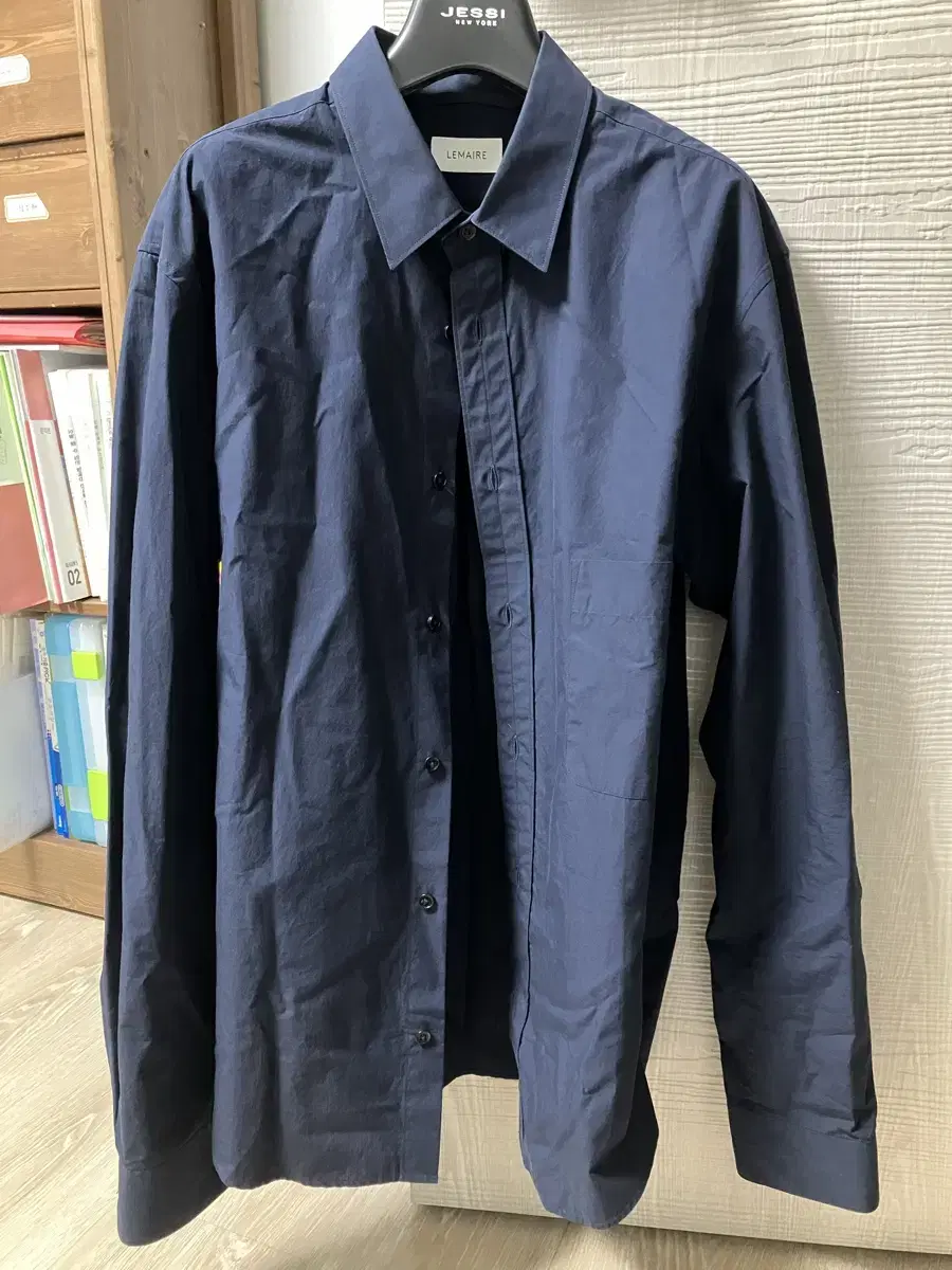 [50] Lemaire Straight kara Shirt Midnight Blue