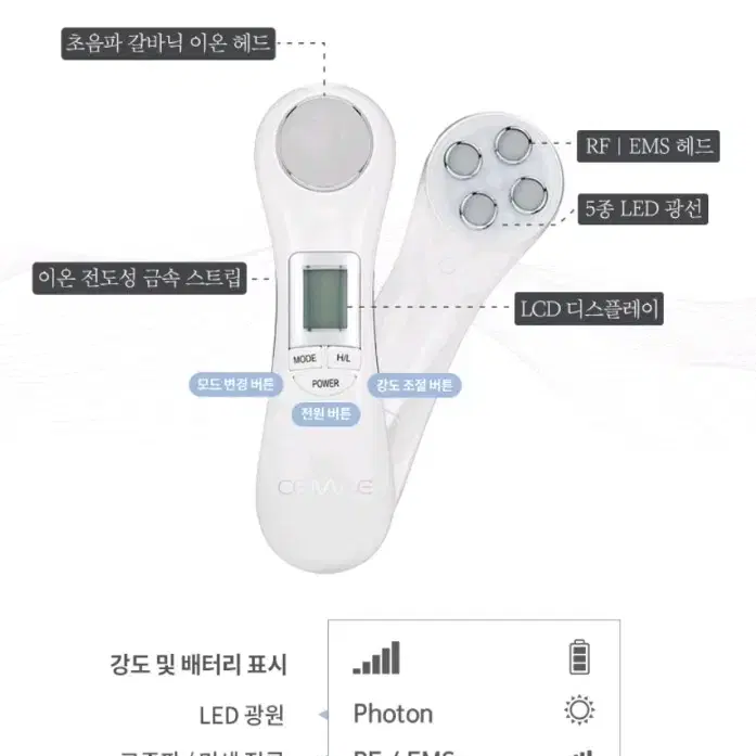 피부관리끝판왕 새상품 셀웨이브 갈바닉마사지기 LED마사지 음이온 모공관리