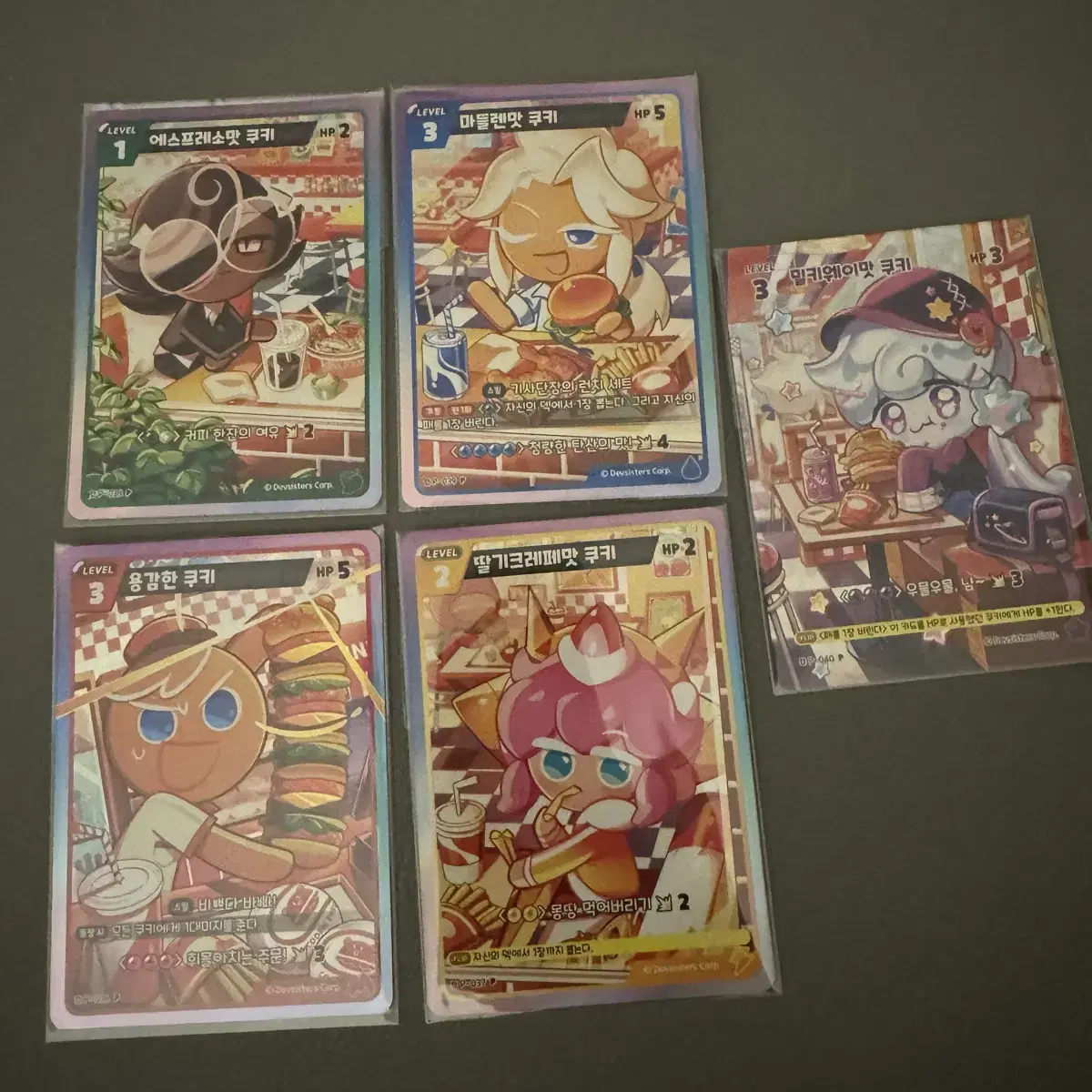 Cookie Run kard Game Lotteria Collaboration kard 5 types bulk sells