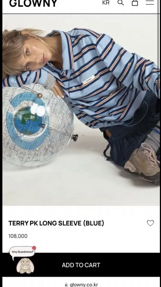 글로니 TERRY PK LONG SLEEVE BLUE