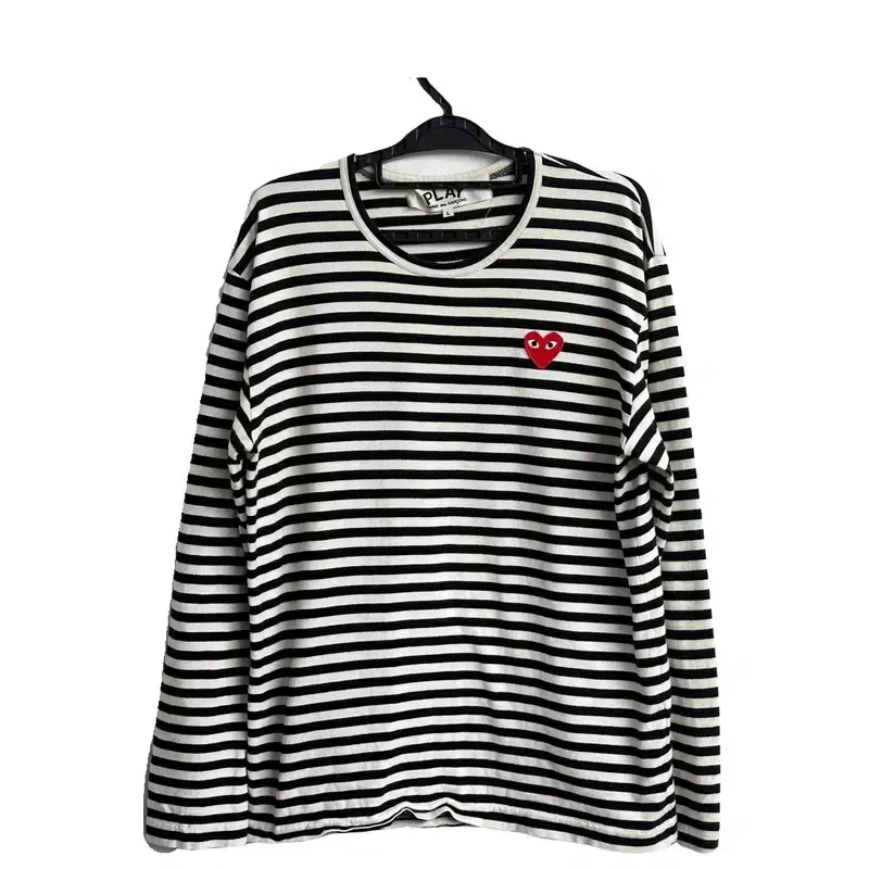 [L] Comme des Garçons Song Striped Long Sleeve Black