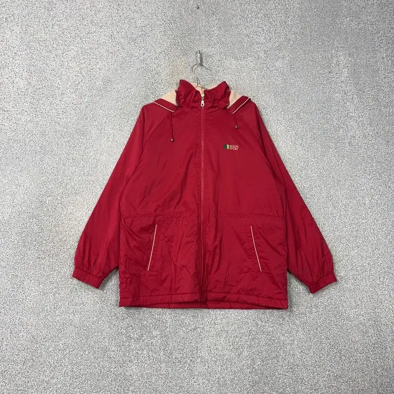 Kolon Sports Old School Red Logo Windbreaker 100% Cotton