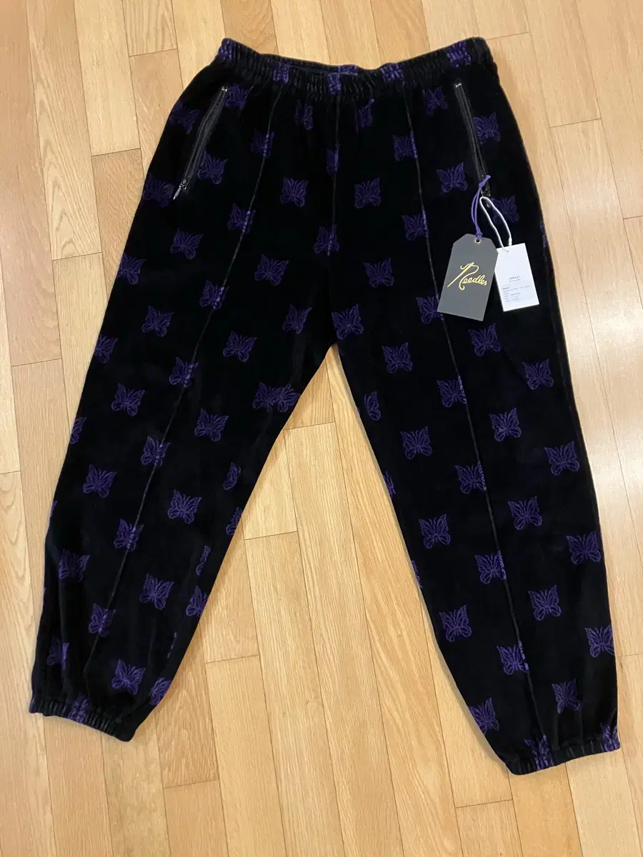 Needles Needles Velour zippered track pants with zippers