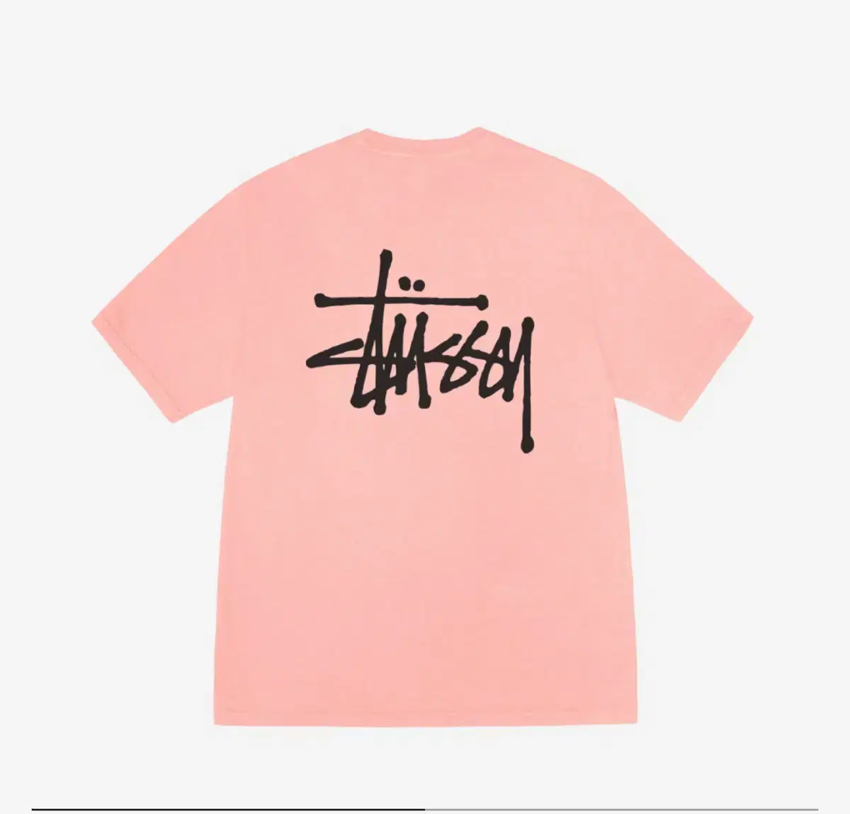 Stussy Basic Pigmented Short Sleeve T-Shirt Coral 2024 XXL 2XL