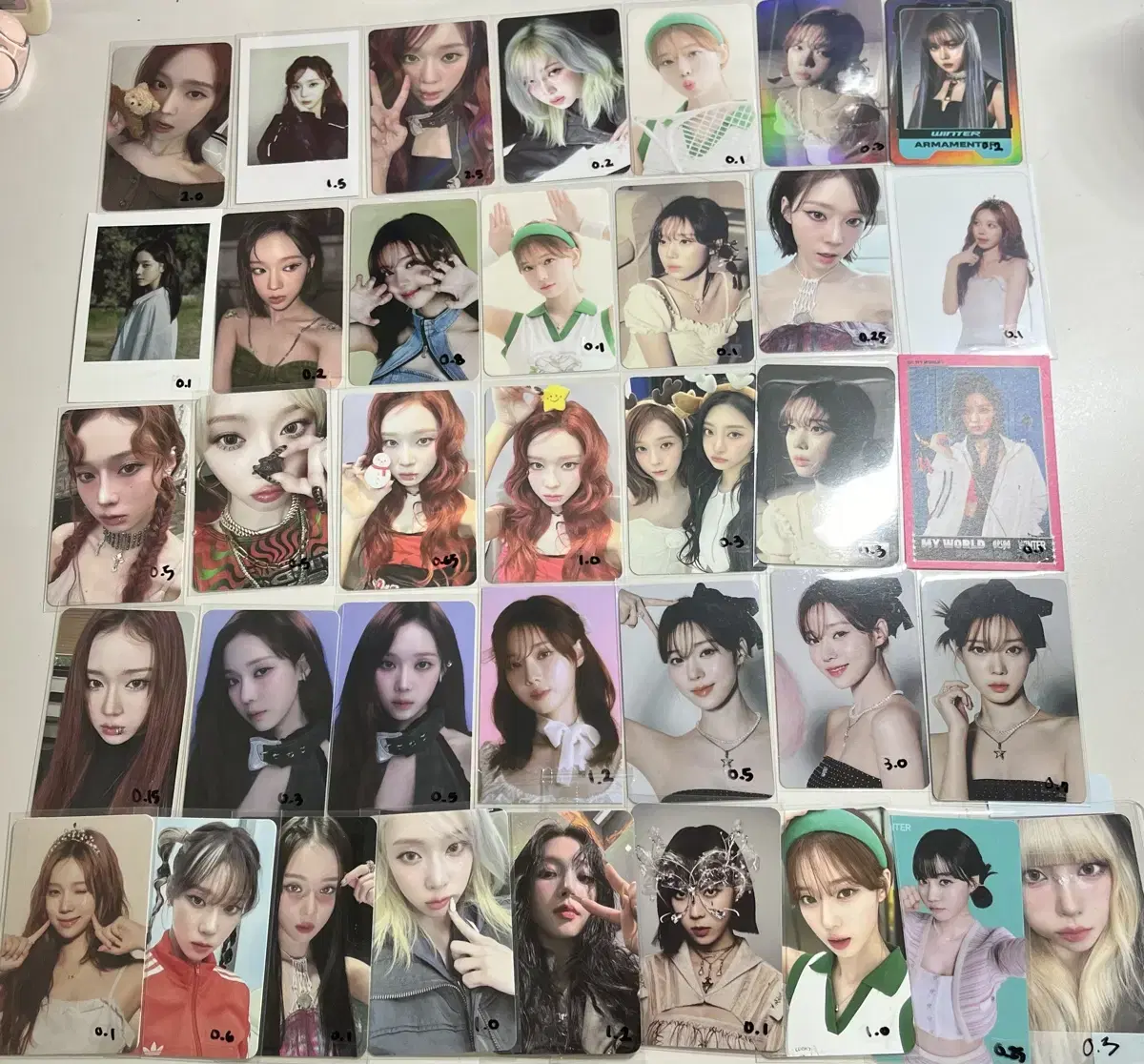 Aespa Winter, Karina Photo Card bulk 37 pieces (free shipping!)