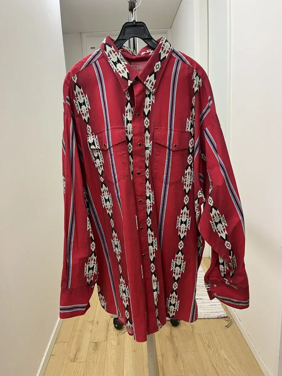 Large Vintage Indian Pattern Shirt