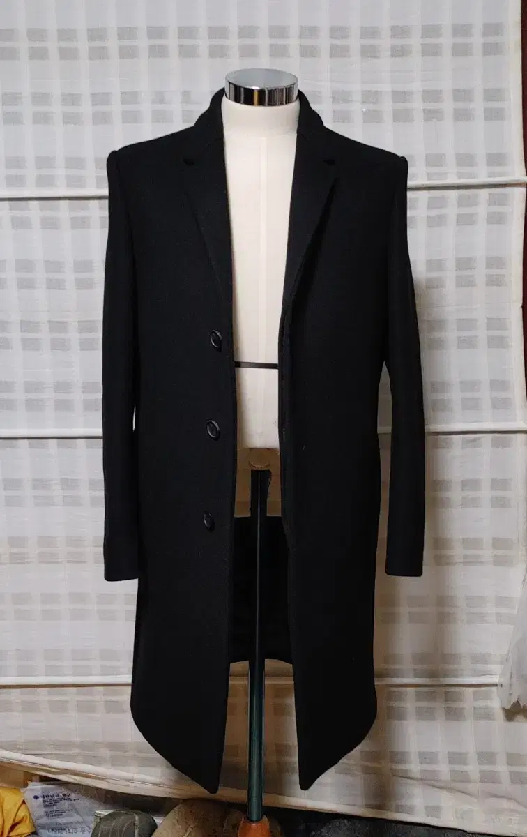 (Hansom) System Homme Black Single Coat 95 / Cashmere Blend