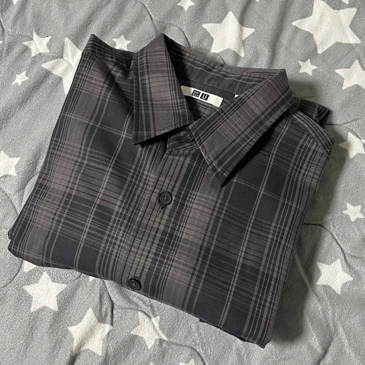 [L] Uniqlo U Lemaire Flannel Oversized Check Shirt