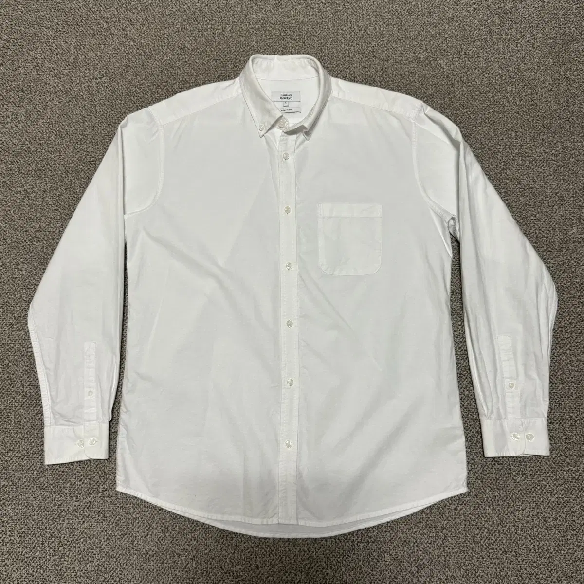 L Gentleman's Standard White Shirt Relaxed Fit