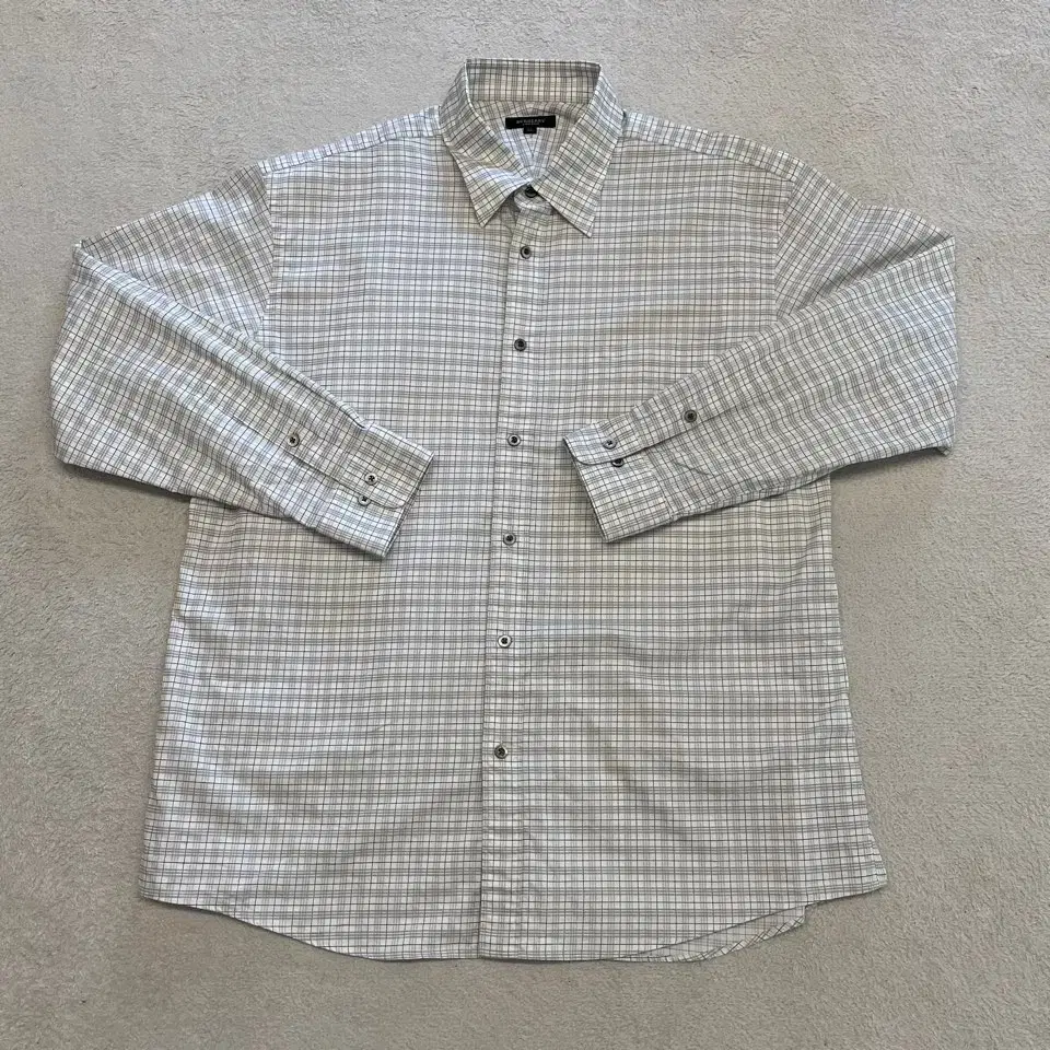 Burberry Men's White Check Nova Shirt 110