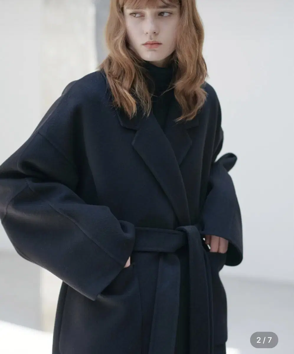 닐바이피 23FN roomy handmade coat 검정 코트