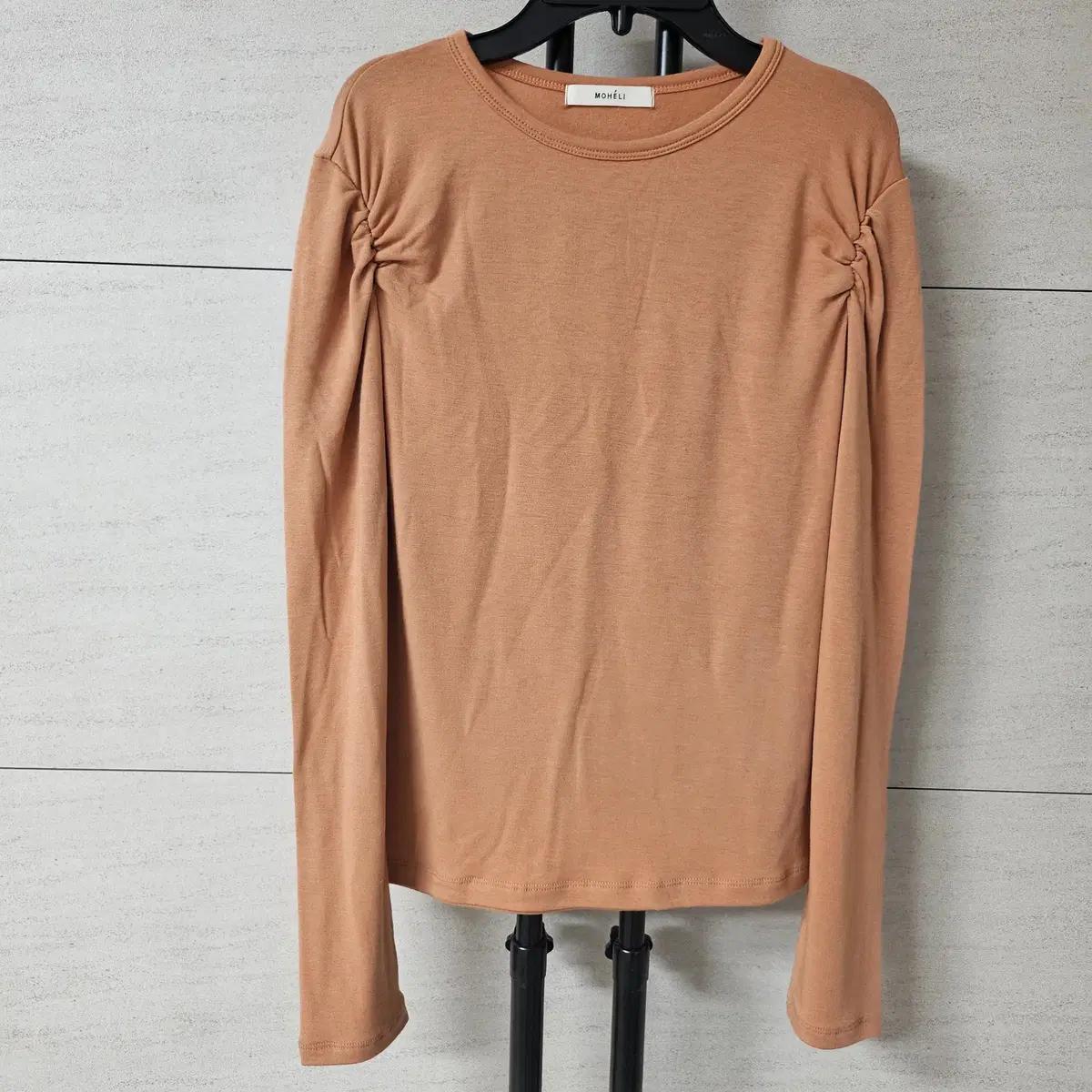 New) Women's shoulder shirring momo long sleeve T-shirt size M~L