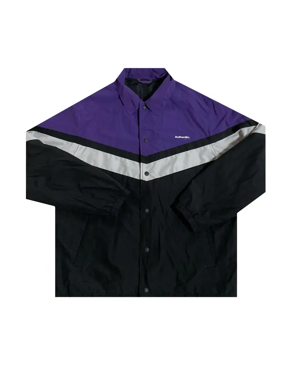 Authentic Authentic Purple and Black Windbreaker Unisex L