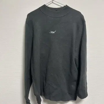 Kith 자수 로고 그린 컬러 스웨터