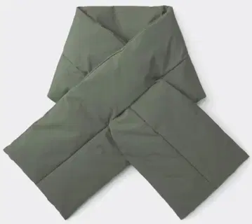 새상품 지유 히트패딩 빅 머플러 지유 E 다크 그린