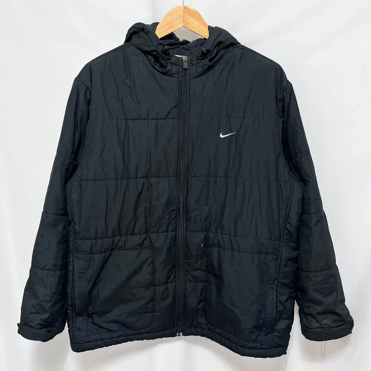 [Genuine/L] Nike Swoosh Old School Black Lightweight Padding