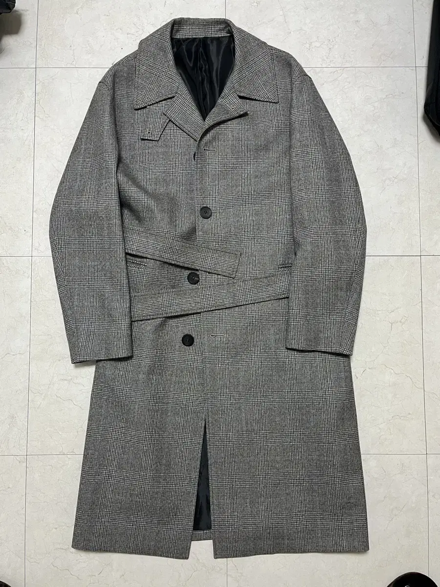 Solid Homme 21FW Wool Check Coat