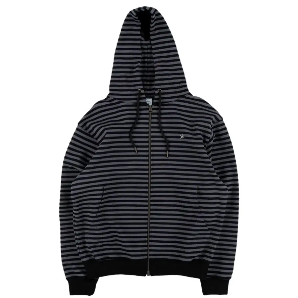 TheColdestMoment Striped Hoodie Zip Up