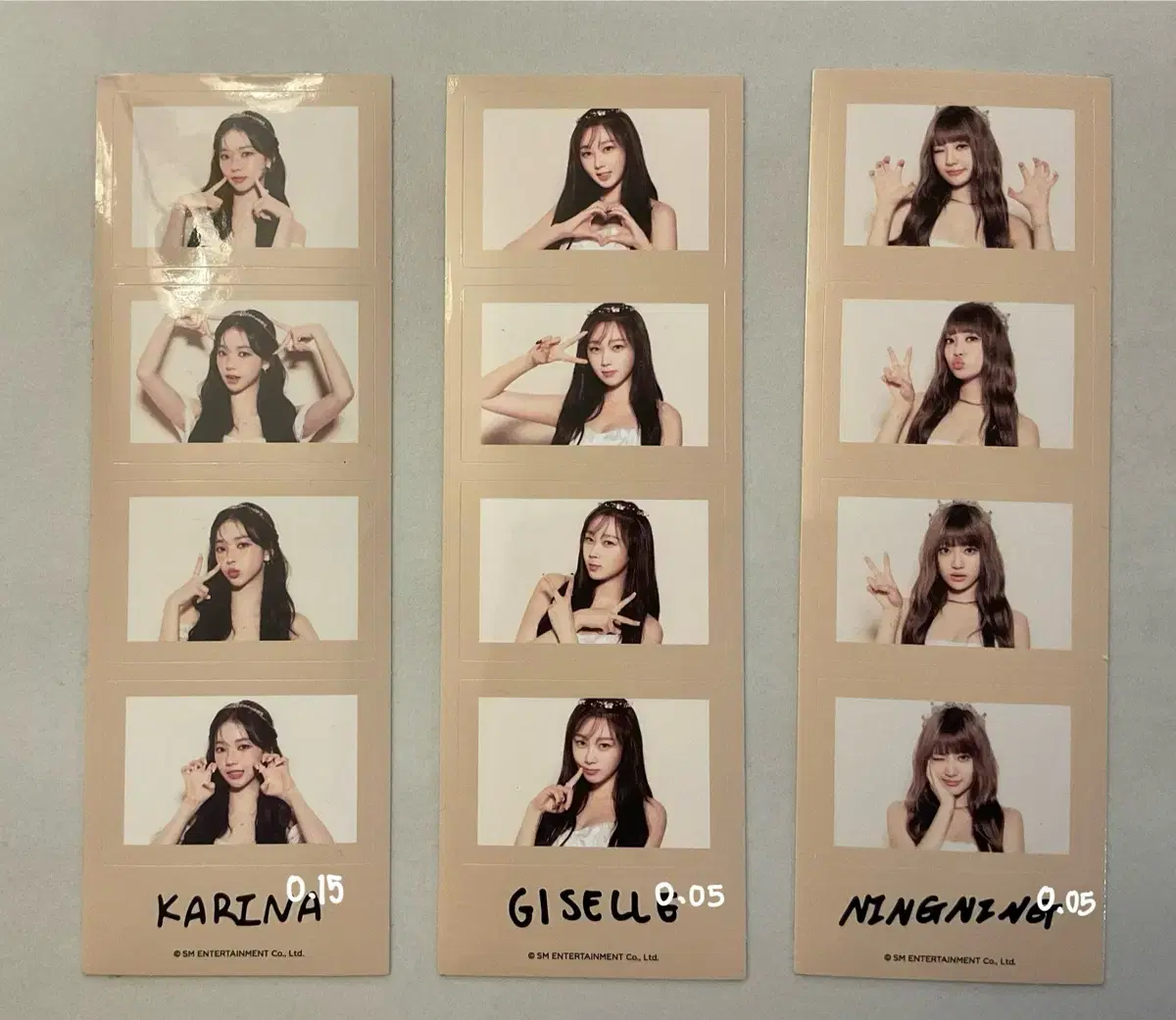 Quick sale))aespa 4 cut photo sticker Photocard Season's Greetings2023