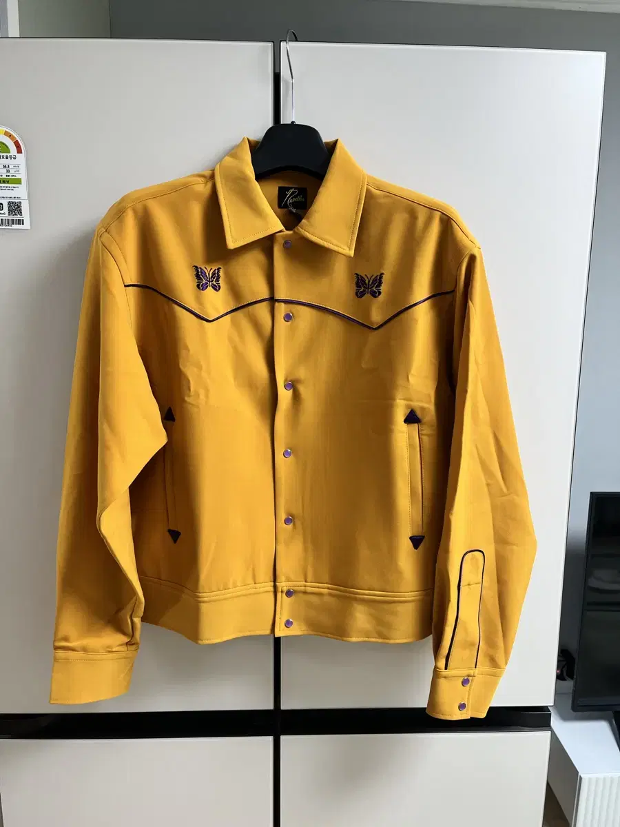 Needles PE/PU Double Cloth Piping Cowboy Jacket Yel Size L Sashing