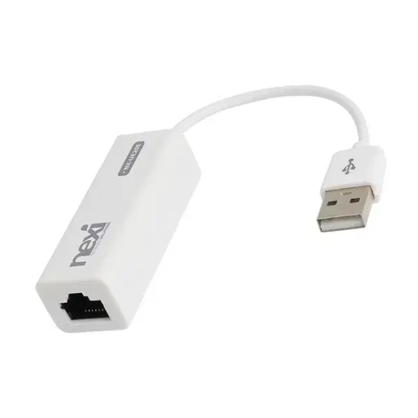 무전원 USB2.0 100메가지원 유선 랜카드 화이트