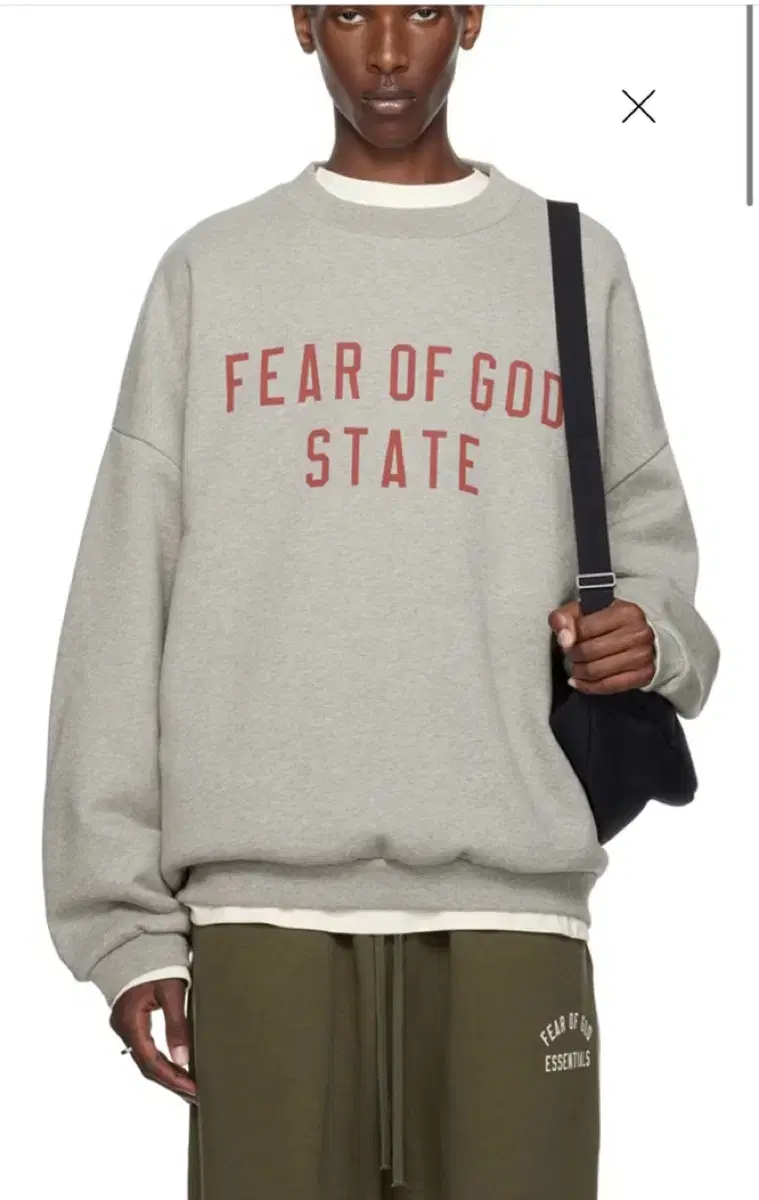 (NEW) P.O. GOD Essential Gray Man-to-Man L