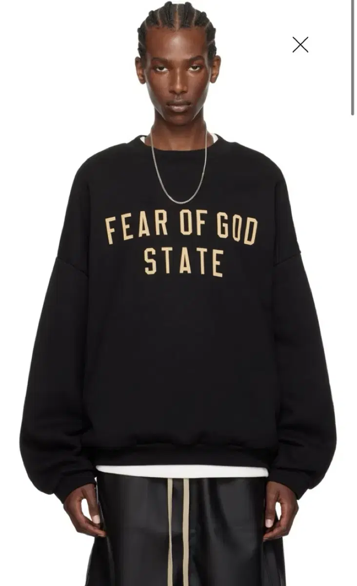 (NEW) P.O. GOD Essential Black Man-to-Man L