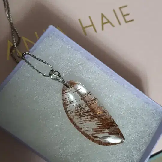 희귀수정 적동침 rutilated quartz Big pendant