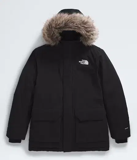 Genuine S,M,L,XL,XXL,3XL The North Face Parka Black Fur Hat Detachable